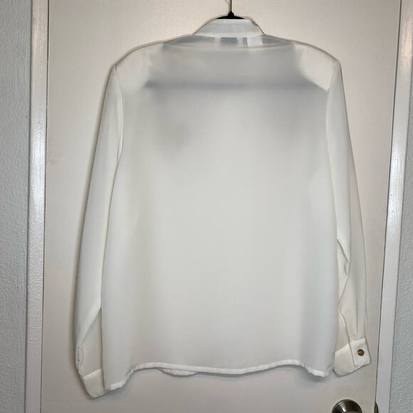 Vintage Victorian Cottagecore boho romantic Embroidered White Rosebud blouse 14 - Picture 5 of 11